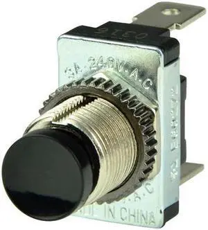 BEP Black SPST Momentary Contact Switch - OFF/(ON) [1001402]