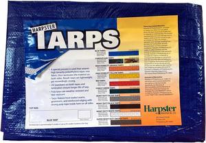 Harpster Tarps 12  ft. x 12  ft. Blue 2.9 oz. Lightweight Economy Polyethylene Tarp  6 Mil