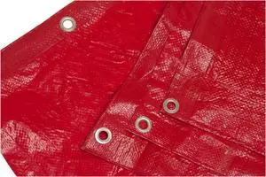 Harpster Tarps 20' x 20' High Visibility RED 3.3 oz. Poly Tarp 8 Mil