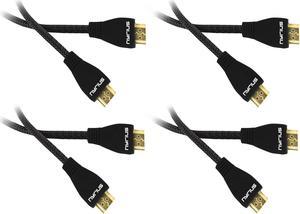 Nyrius High Speed HDMI Cable (6 Feet) Supports 3D, Ethernet, & Audio Return - 4 Pack