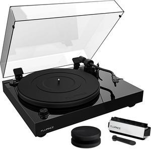Fluance RT85 Reference High Fidelity Vinyl Turntable Record Player with Ortofon 2M Blue Cartridge, Acrylic Platter, Record Weight, 3 in 1 Stylus and Record Cleaning Vinyl Accessory Kit