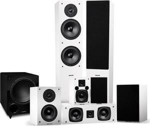 Fluance Elite High Definition Surround Sound Home Theater 7.1 Speaker System including Floorstanding Towers, Center Channel, Surround, Rear Surround Speakers and DB10 Subwoofer - White (SX71WHR)