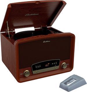 Electrohome Kingston 7-in-1 Vintage Vinyl Record Player Stereo System with 3-Speed Turntable, Bluetooth, AM/FM Radio, CD, Aux In, RCA/Headphone Out with 2 Bonus Replacement Needles (RR75)