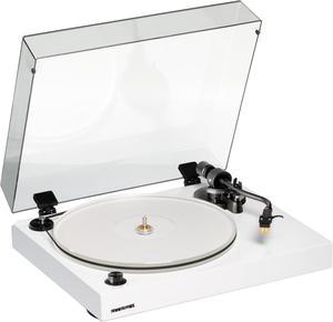 Fluance RT85N Reference High Fidelity Vinyl Turntable Record Player with Nagaoka MP-110 Cartridge, Acrylic Platter, Speed Control Motor High Mass MDF Wood Plinth Vibration Isolation Feet - Piano White