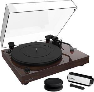 Fluance RT83 Reference High Fidelity Vinyl Turntable Record Player with Ortofon 2M Red Cartridge, Speed Control Motor, Record Weight, 3 in 1 Stylus and Record Cleaning Vinyl Accessory Kit