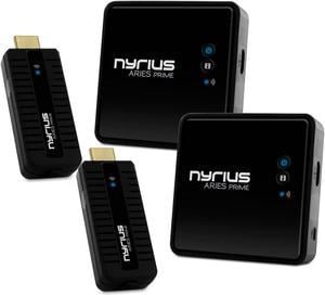 Nyrius ARIES Prime Wireless Video HDMI Transmitter & Receiver for Streaming HD 1080p 3D Video & Digital Audio from Laptop, PC, Cable, Netflix, YouTube, PS4 to HDTV - NPCS549 (Pack of 2)