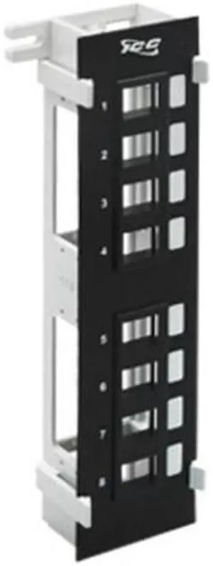 ICC INT'L CONN & CABLE IC107BP8VB PANEL PATCH VERTICAL 8 PORT FLUSH MOUTN