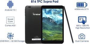 iView - 816TPC Slim Matte Black, 8inch Tablet, Fast Charging with Android 10.1 2GB/32GB
