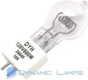 26649 Donar DYH 600W 120V G5.3 G7 Halogen Optic Projector Lamp