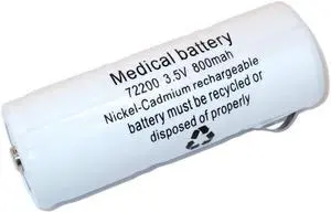 72200 3.5V Ni-Cad Rechargeable Replacement Battery For Welch Allyn Power Handles