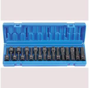Grey Pneumatic 1598HC 1/2" Drive 18 Pc. Combo Hex Driver SAE/Metric Set