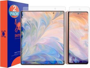 Skinomi Matte Screen Protector Compatible with Samsung Galaxy Z Fold2 (5G)(2-Pack) Anti-Glare Matte Skin TPU Anti-Bubble Film