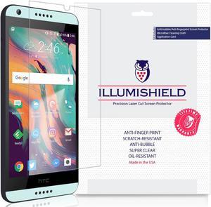 iLLumiShield Screen Protector Compatible with HTC Desire 555 (3-Pack) Clear HD Shield Anti-Bubble and Anti-Fingerprint PET Film