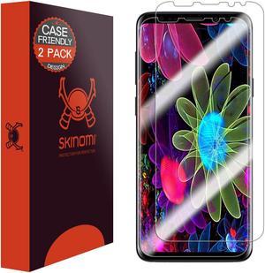 Galaxy S9 Plus Screen Protector (2-Pack, Case Friendly), Skinomi TechSkin Full Coverage Screen Protector for Galaxy S9 Plus Clear HD Anti-Bubble Film