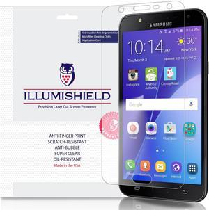 iLLumiShield Screen Protector Compatible with Samsung Galaxy J7 Neo (3-Pack) Clear HD Shield Anti-Bubble and Anti-Fingerprint PET Film
