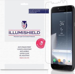 iLLumiShield Screen Protector Compatible with Samsung Galaxy J4 (2018)(3-Pack) Clear HD Shield Anti-Bubble and Anti-Fingerprint PET Film
