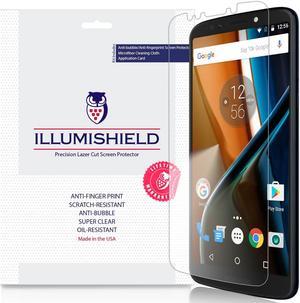 iLLumiShield Screen Protector Compatible with Moto G6 Play 3Pack Clear HD Shield AntiBubble and AntiFingerprint PET Film