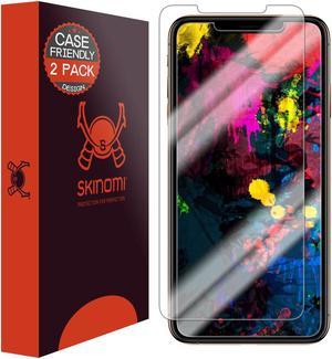 Apple iPhone XS Max Screen Protector (6.5")(2-Pack), Skinomi TechSkin Full Coverage Screen Protector for Apple iPhone XS Max Clear HD Anti-Bubble Film