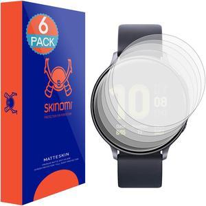 Skinomi Matte Screen Protector Compatible with Samsung Galaxy Watch Active (44mm, 2019)(6-Pack) Anti-Glare Matte Skin TPU Anti-Bubble Film