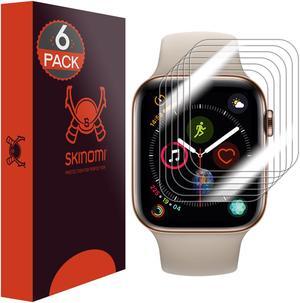 Skinomi Screen Protector Compatible with Apple Watch Series 5 (44mm)(6-Pack) Clear TechSkin TPU Anti-Bubble HD Film