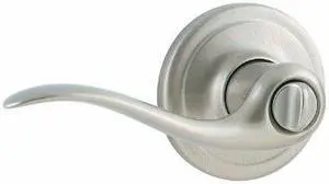 Kwikset 730TNL 15 CP Tustin Bed/Bath Lever, Satin Nickel