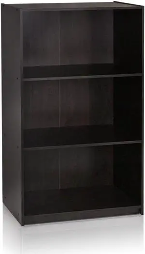 Furinno Espresso 99736EX Basic 3-Tier Bookcase Storage Shelves