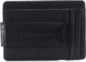 Alpine Swiss Genuine Leather Money Clip front pocket wallet with magnet clip and card ID Case Alpine Swiss Genuine Leather Money Clip front pocket wallet with magnet clip and card ID Case