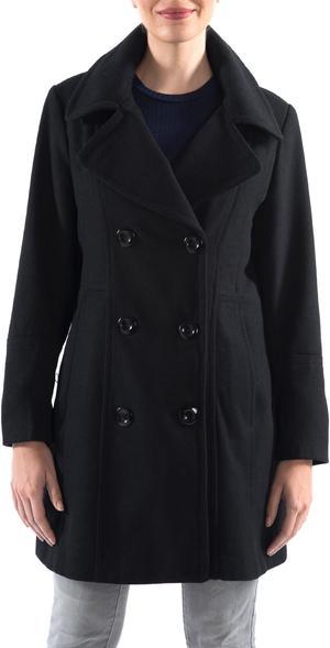 Alpine Swiss Norah Womens Wool Coat Double Breasted Peacoat Jacket Overcoat