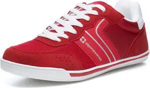Alpine Swiss Liam Mens Fashion Sneakers Suede Trim Low Top Lace Up Tennis Shoes