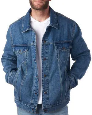 Alpine Swiss Derek Mens Classic Denim Jacket Casual Button Up Jean Trucker Coat