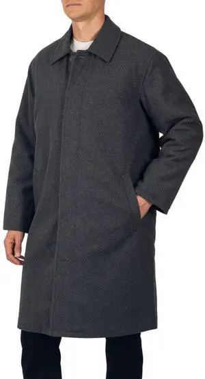 Alpine Swiss Mens Zach Knee Length Jacket Top Coat Trench Wool Blend Overcoat