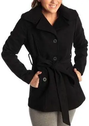 Alpine Swiss Women’s Bella Belted Wool Blazer Coat