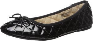 Alpine Swiss Womens Aster Ballet Flats Patent Leather Slip-On Shoes Quilted Pillow Stitch Rounded Toe Everyday Comfortable Fashion Footwear