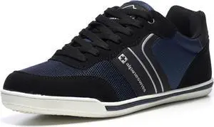 Alpine Swiss Liam Mens Fashion Sneakers Suede Trim Low Top Lace Up Tennis Shoes