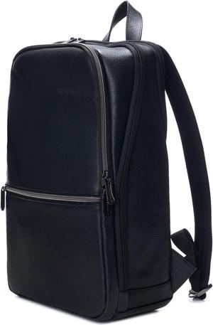 Alpine Swiss Mens Leather Laptop Backpack Travel Daypack Computer Bag Rucksack