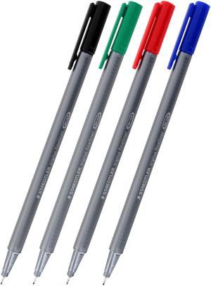 Staedtler Triplus Fineliner 0.3mm Assorted Markers, Pack of 4