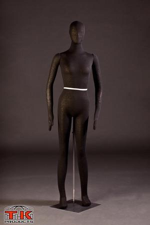 Female Mannequin, Flexible Posable Full-size In Black