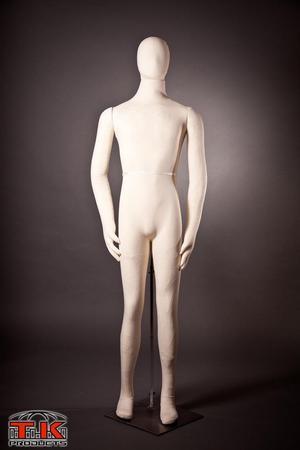 Male Mannequin, Flexible Posable Full-size In Beige-White
