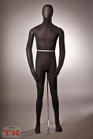 Male Mannequin, Flexible Posable Full-size In Black