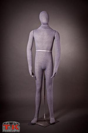Male Mannequin, Flexible Posable Full-size In Grey