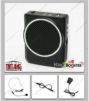 VoiceBooster Voice Amplifier & Mp3 Player 12watts Black MR1700 (Aker), Portable, for Teachers, Coaches, Tour Guides, Presentations, Costumes, Etc.