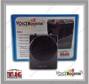 VoiceBooster Voice Amplifier 10watts Black MR1506 (Aker), Portable, for Teachers, Coaches, Tour Guides, Presentations, Costumes, Etc.