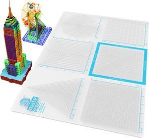 3Dmate 3D Pen Mat Multi Purpose Silicon 3D Design Mat for 3D Printing Pen with Drawing Templates and Stencils