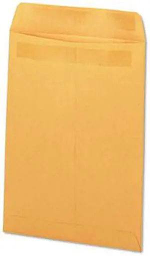 Self-Stick File-Style Envelope, Contemporary, 13 x 10, Brown, 250/Box - UNV35292