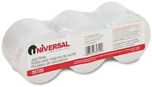 Adding Machine/Calculator Roll, 16 lb, 1/2" Core, 2-1/4" x 150 ft, White, 3/Pack - UNV35720