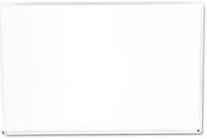Dry Erase Board, Melamine, 96 x 48, Satin-Finished Aluminum Frame - UNV43627