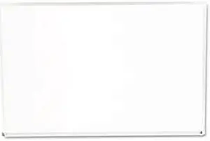 Dry Erase Board, Melamine, 72 x 48, Satin-Finished Aluminum Frame - UNV43626