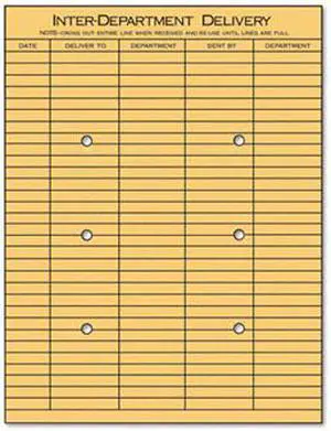 Light Brown Kraft String & Button Interoffice Envelope, 10 x 13, 100/Box - UNV63568