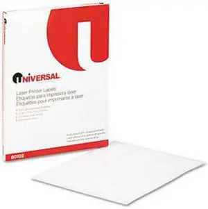 Laser Printer Permanent Labels, 1 x 2-5/8, White, 3000/Box - UNV80102