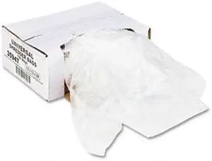 High-Density Shredder Bags, 13w x 13d x 28h, 100 Bags/Carton, Clear - UNV35947